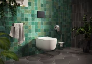 Кнопка смыва Berges Novum soft touch чёрный 040015